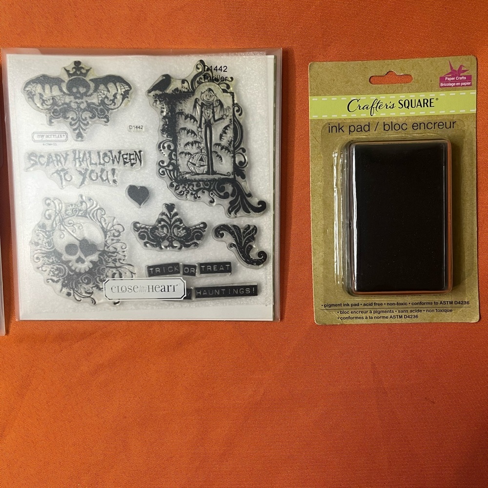 6/$25 Halloween Stamp Set with Ink Pad